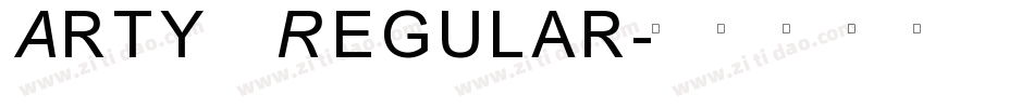 Arty Regular字体转换